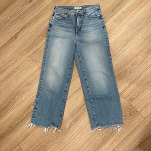 Madewell wide leg crop jeans catlin wash